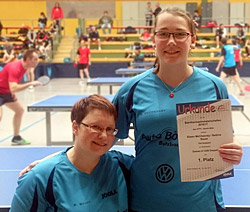 Betti Bauer & Eileen Mc Chesney  - Platz 1 Doppel Damen D